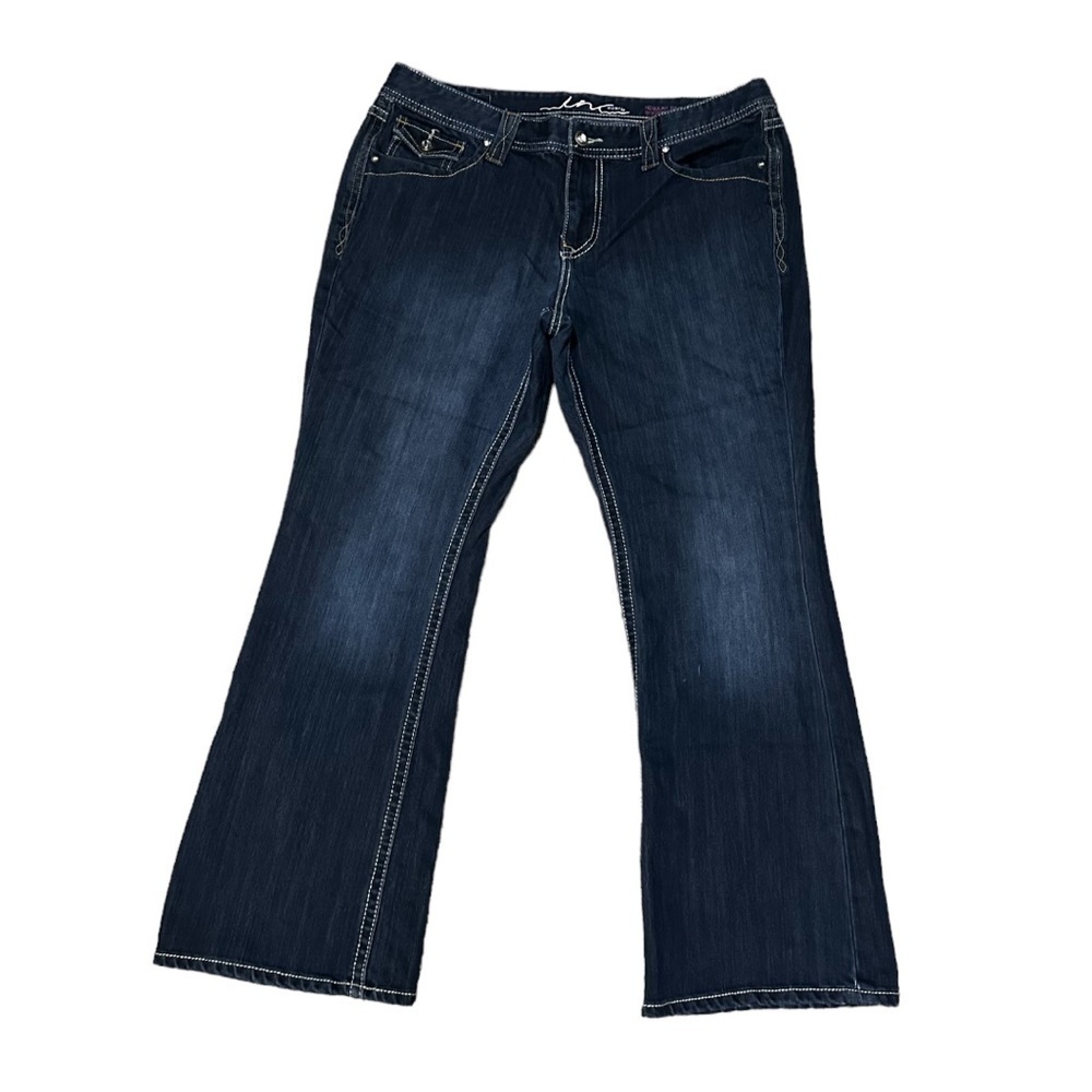 INC Denim Regular Fit Bootleg Short Jeans Size 16S